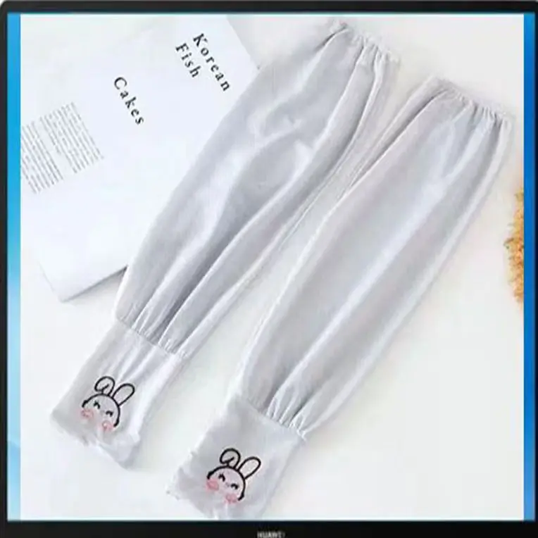 Penutup Lengan Pelindung Matahari Sve Es Longgar Musim Panas Wanita Pelindung Lengan Berkendara Perlindungan UV Sejuk Aksesori Fashion Lucu