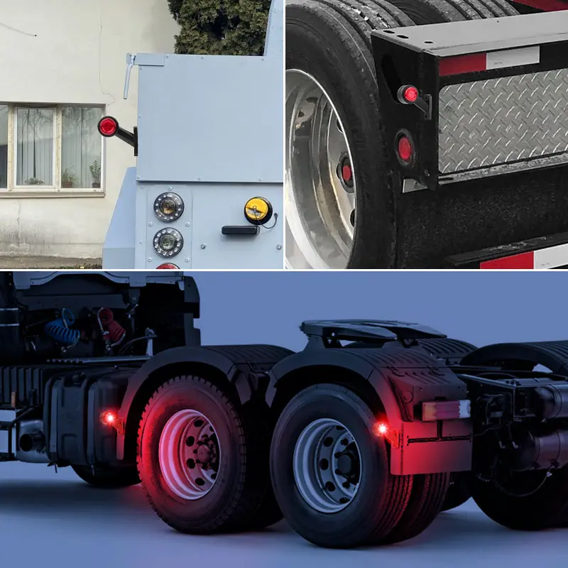 2PCS Trailer Dual Face LED Side Marker Light for Car Truck Lorry Van LED Position Light Side Clearance Lights Taillight