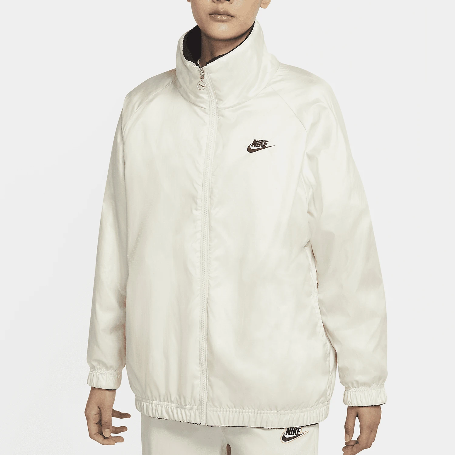 Nike genuine new women's warm hook double-sided stand up collar jacket DC5138-010