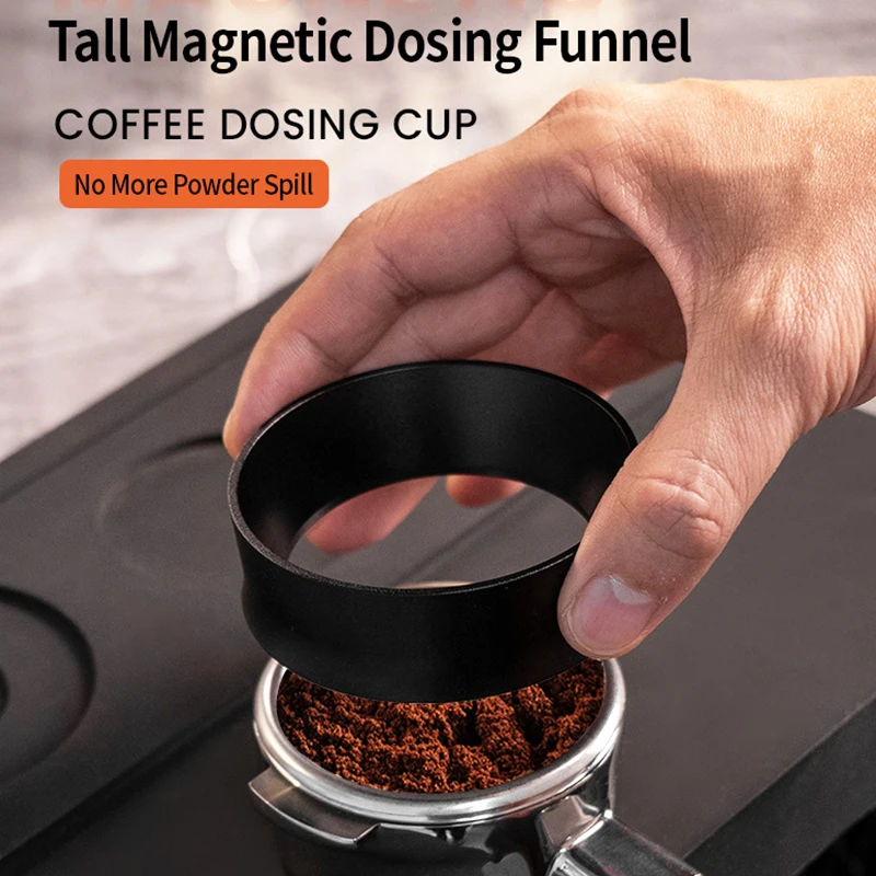 OANKR Erhöhter Espresso-Dosiertrichter, 51 mm, 53 mm, 58 mm, magnetischer Kaffee-Dosierring, Siebträger, Trichter, Barista-Werkzeug-Zubehör