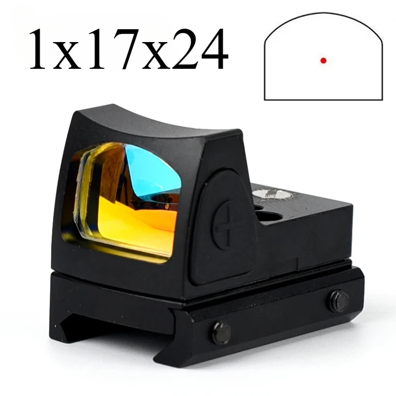 Tactical 1x17x24 M1 Red Dot Green Dot Reflex Sight For Taurus  G2 G2c G2s G3 Pistola Handgun Top open-emitter Rapid Fire Scope