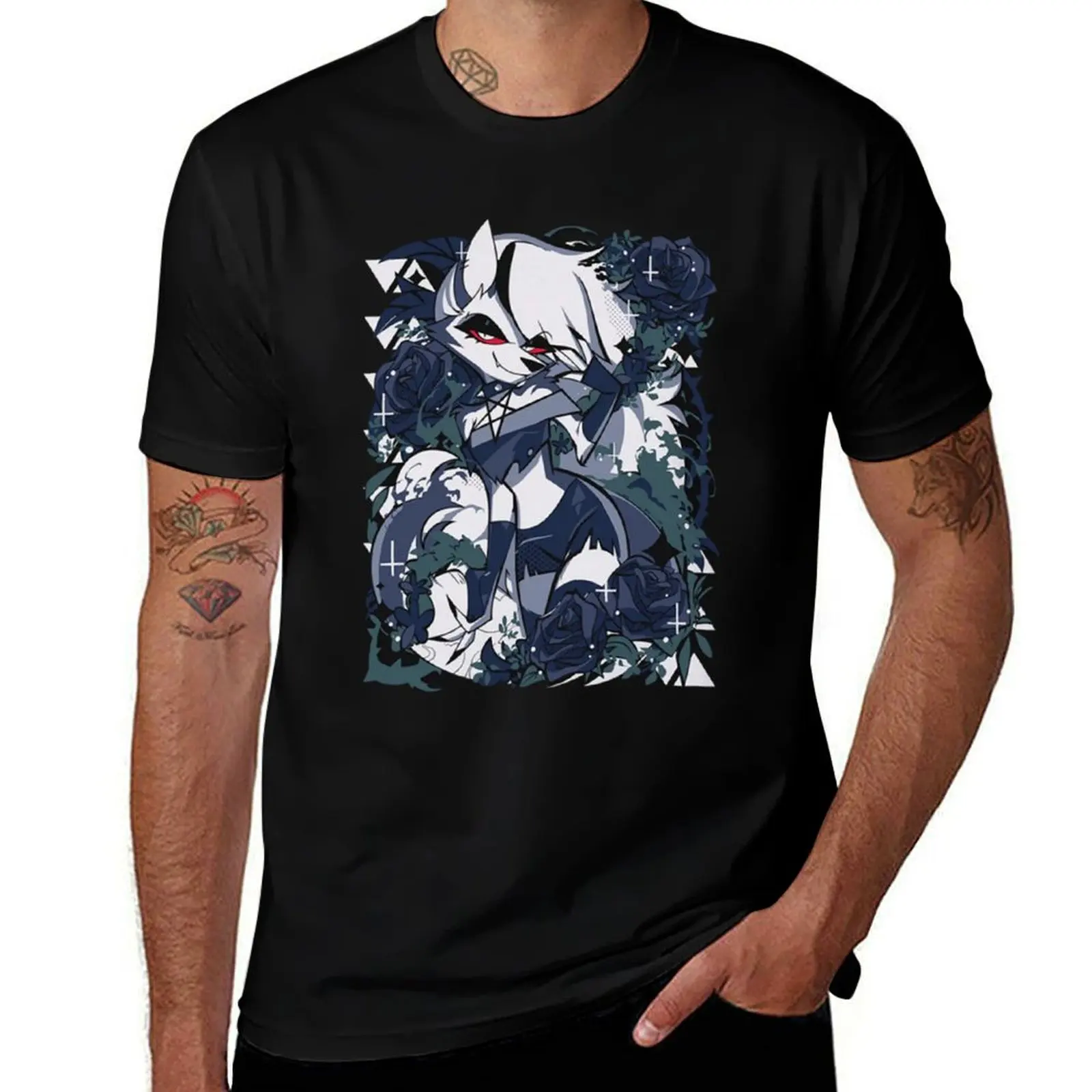 Helluva Boss Loona T-Shirt Big Size Short Sleeve Tee for Men
