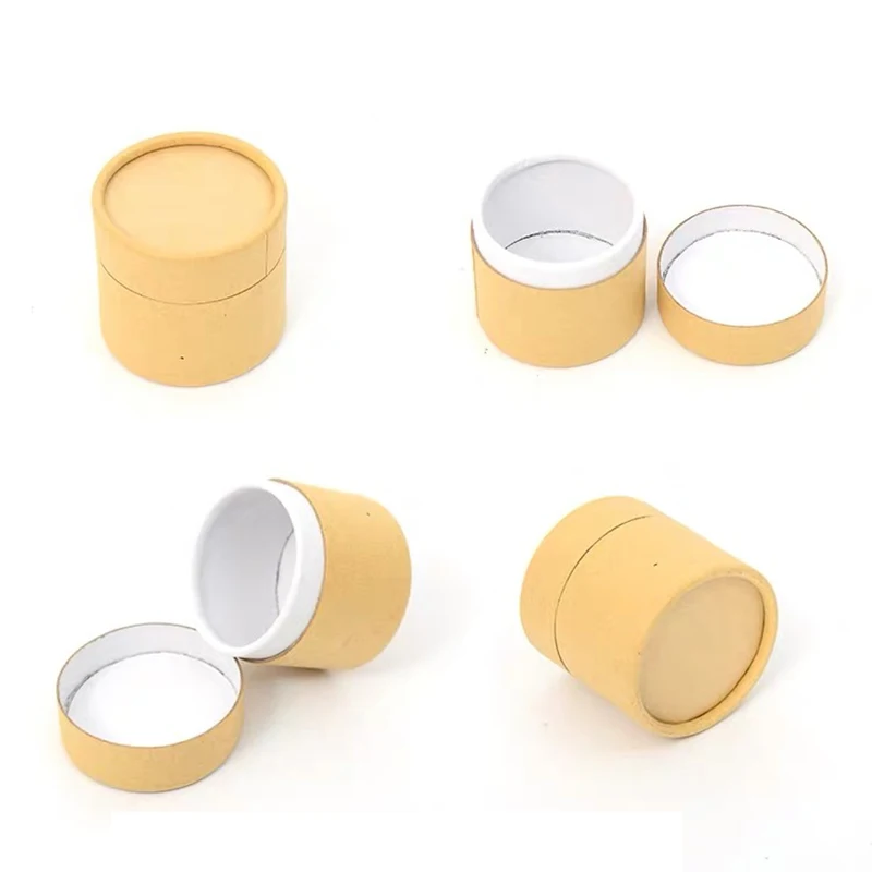 

NO.22.1 Personal Care Cylinder Little Soap Packaging Custom Printed Logo Brown Kraft Can Eco Friendly Material Round Paper Box