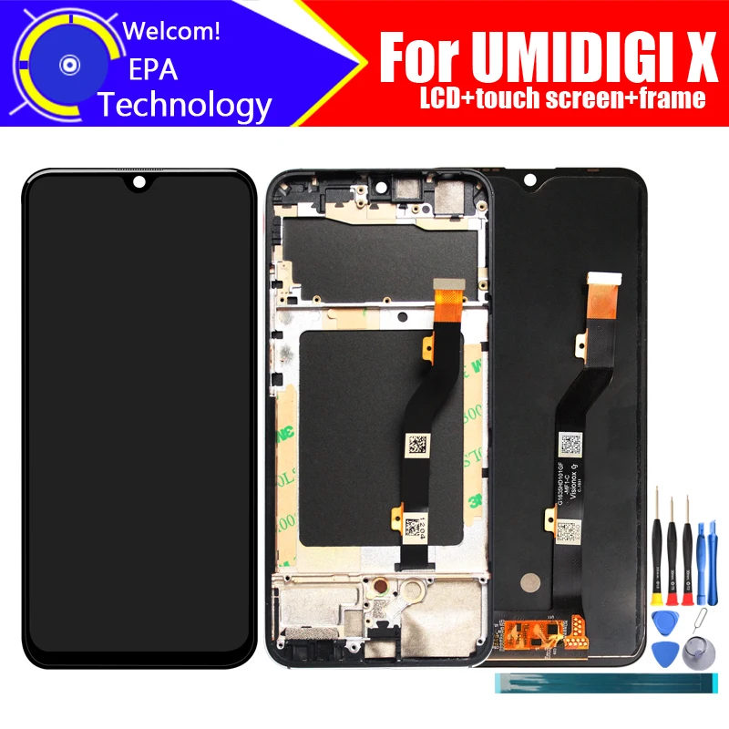 

6.35 inch UMIDIGI X LCD Display + Touch Screen Digitizer + Frame Assembly 100% Original LCD + Touch Digitizer for UMIDIGI X