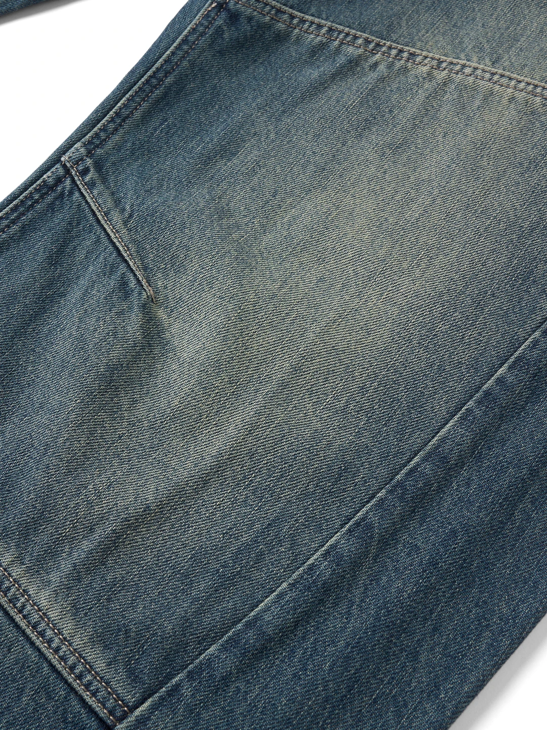 SIMWOOD 2025 Autunno stile largo 12,8 once tessuto di cotone drappeggiato jeans vintage lavati da uomo pantaloni in denim taglie forti