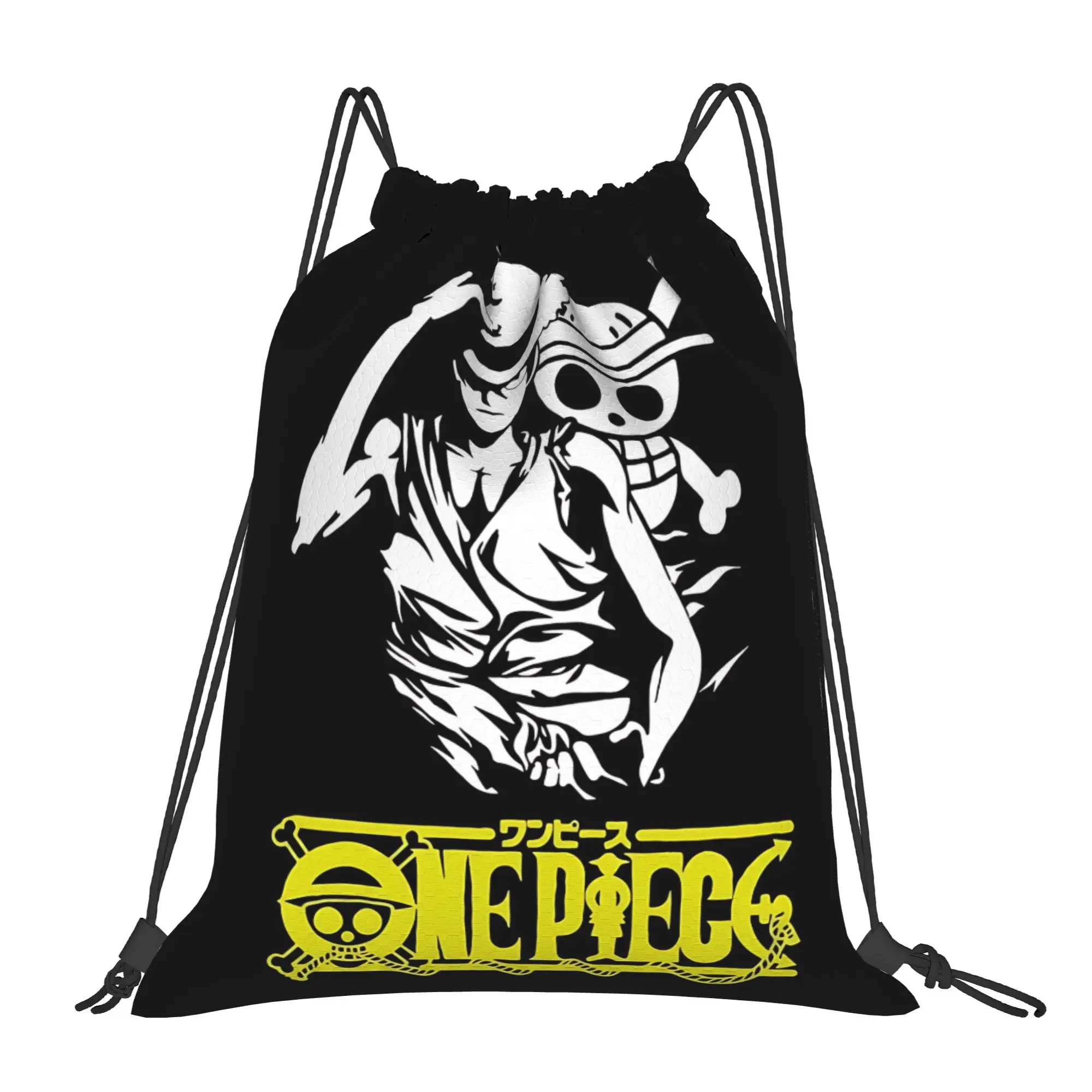 For travel Pouch One Piece Anime Luffy  Kawaii Drawstring Bags School Shoe Clothes Storage Multi-function Teen Portable Rucksack