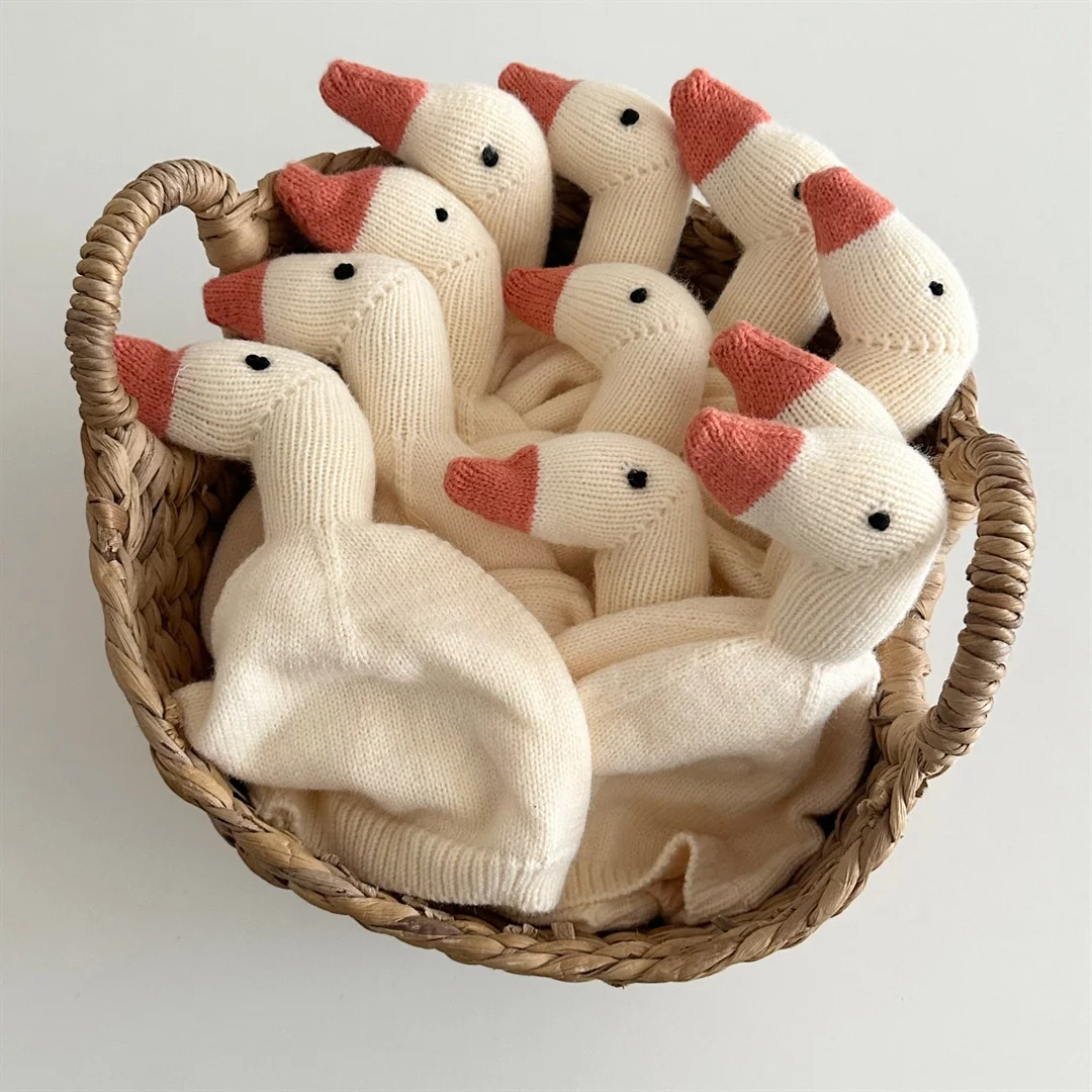 2026 New Autumn Warm Kids Hat Cute Goose Beanie for 2-4Y Girls Boys Cartoon Animal Soft Children Hat