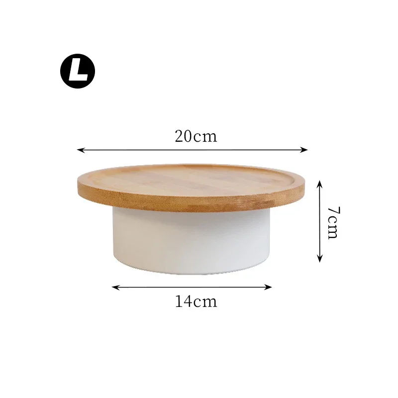 1pc Dried Wood Fruit Plate Nut Tray Dessert Candy Boxes Food Placement Coaster Bamboo Storage Box with Lid Home Decro