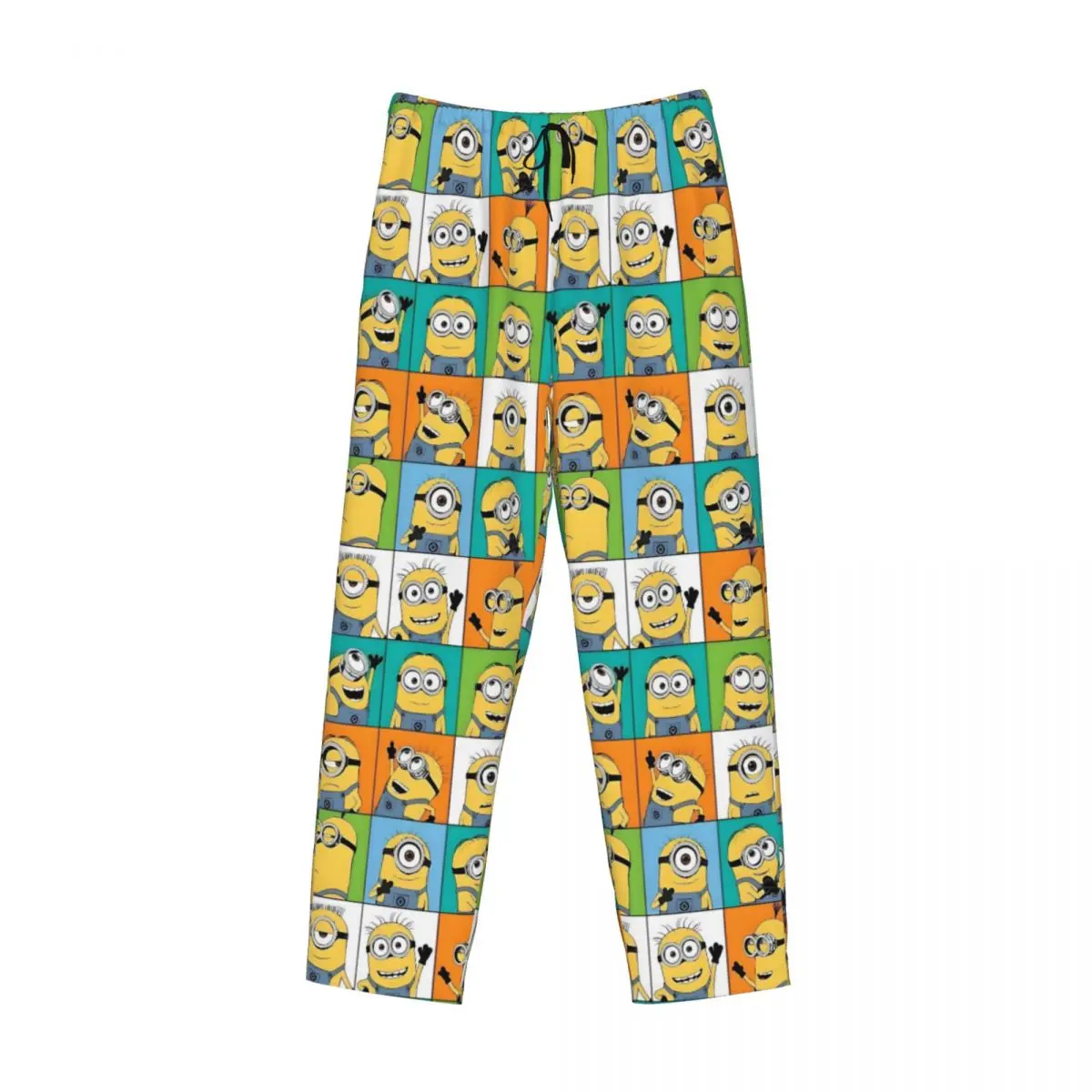 Custom M-Minions  Cartoons Movies Pajama Pants Sleepwear Men's Elastic Waistband Comic Hot Sleep Lounge Bottoms with Pockets