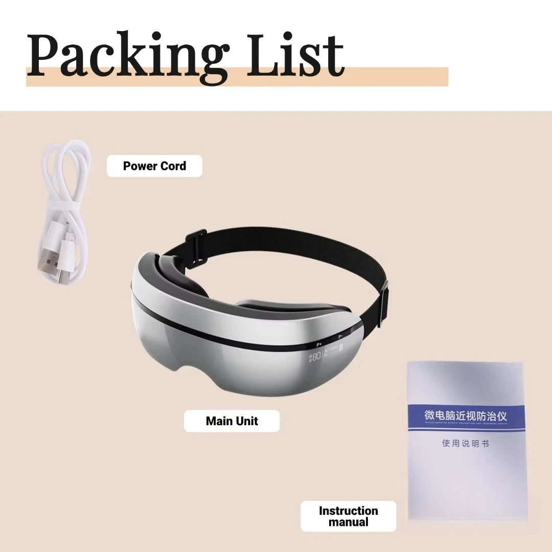 Factory New Design Microcomputer Myopia Prevention Eye Massage Device, Drug-Free Physiotherapy, ABS Material, Type-C USB Plug