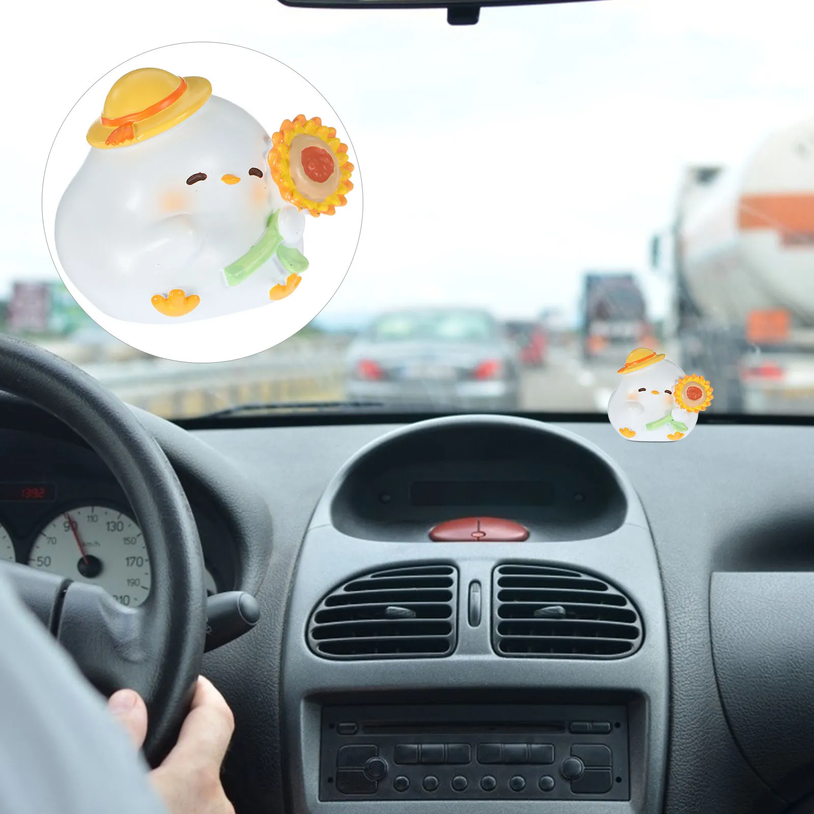 

Resin Chicken Ornament Desktop Small Chick Decoration Miniature Chick Adornments Home Office Decor Micro Landscape