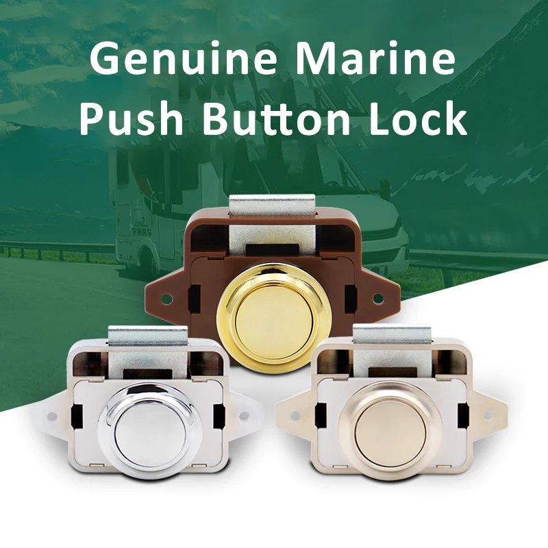 

10PCS RV Push Lock Diameter 26mm Latch Button Locks For Camper Car Home Boat Caravan Cabinet Drawer Furniture Door Lock Hardware