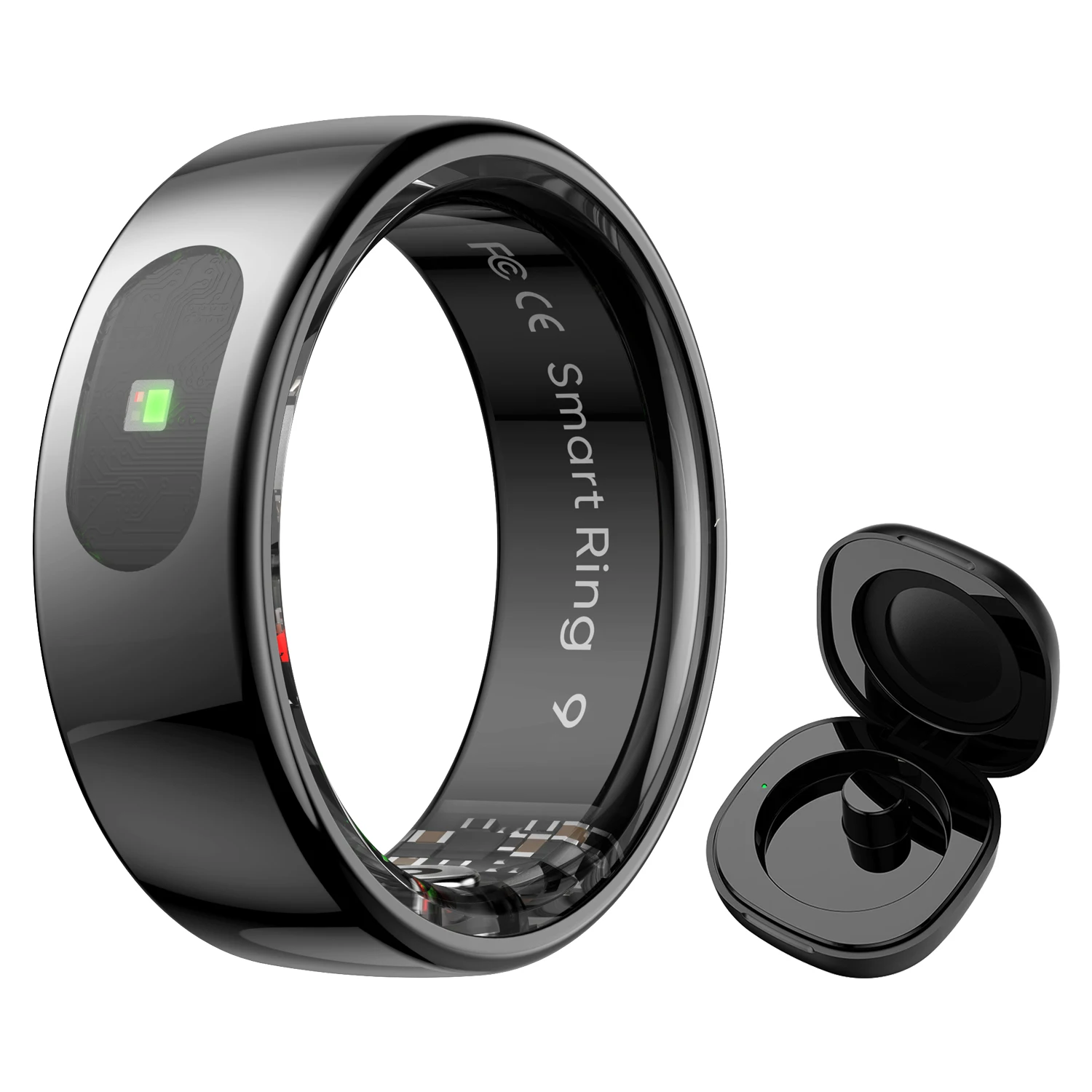 R08 Smart Ring Men Women Touch Control Function IP68 5ATM Waterproof Step Count Multi Sport Health Monitor Heart Rate Smart Ring 