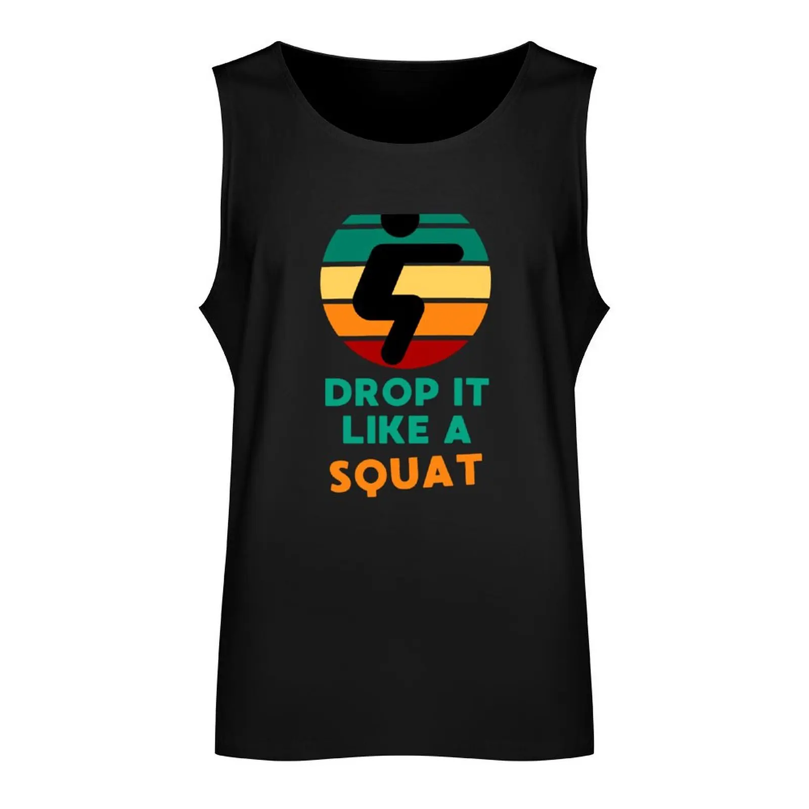 DROP IT LIKE A SQUAT FITNESS GYM JOKE Tank Top Men's gym clothing anime top