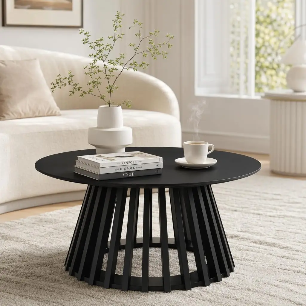 Round Wood Coffee Table 31.5