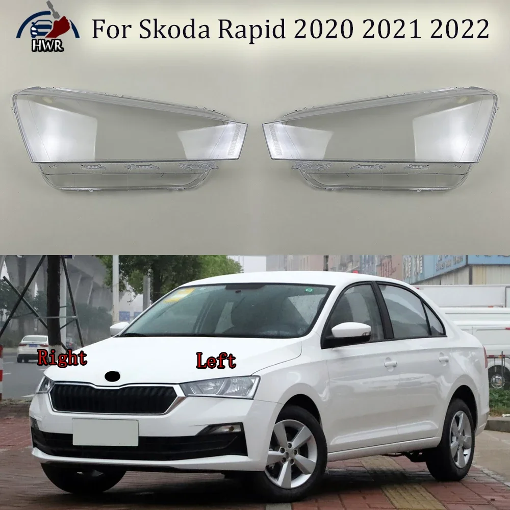 

Car Accessories Headlight Cover Headlamp Shell Transparent Lampshade Case Lens Plexiglass For Skoda Rapid 2020 2021 2022