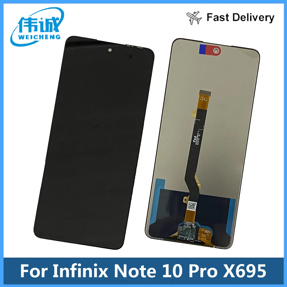 6.95'' Tested For Infinix Note 10 Pro X695 LCD Display Touch Screen Digitizer Assembly For Infinix Note10 Pro NFC X695C LCD Part