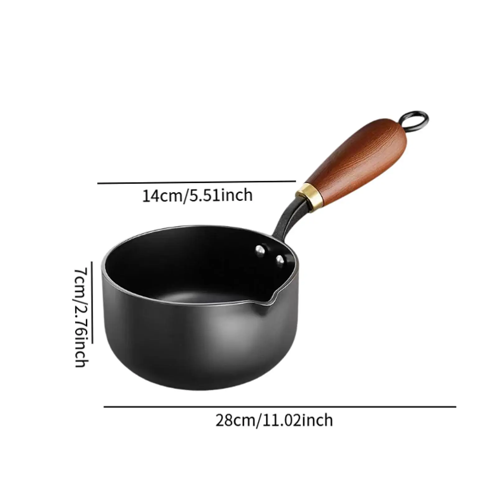 Piccola casseruola per salsa, pentola antiaderente in ferro, pentola per sciogliere il cioccolato, cucina, cucina a casa