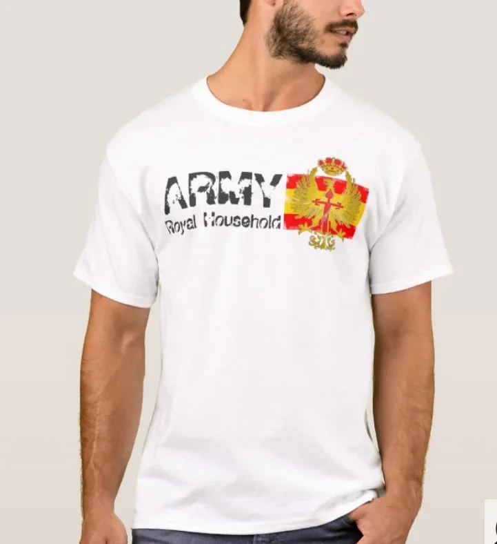 Spanish Royal Household Troops King´s Own Immemorial 1st Infantry Regiment T-Shirt 100% Cotton Short Sleeve O-Neck Mens T Shirt