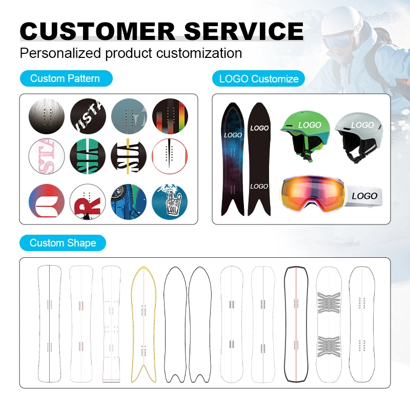 2025 Customized Freestyle All-round Snowboard for Beginners & Professionals-Eco-Friendly Durable All Seasons