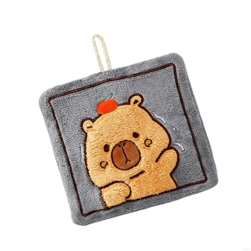 B2RF Adorável Capybara Toalha mão macia absorvente para uso cozinha e banheiro
