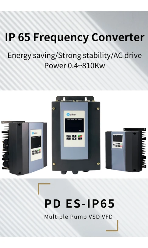 Aikon IP65 220V 380V Smart Pump VFD Inverter for Industrial Pipe Protection