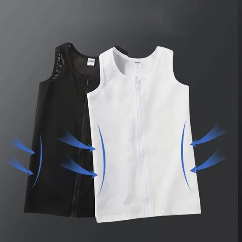 

Zipper Chest Binder Breathable Slim Fit Tank Top Undershirt FTM Tank Casual Camisoles Breast Binder