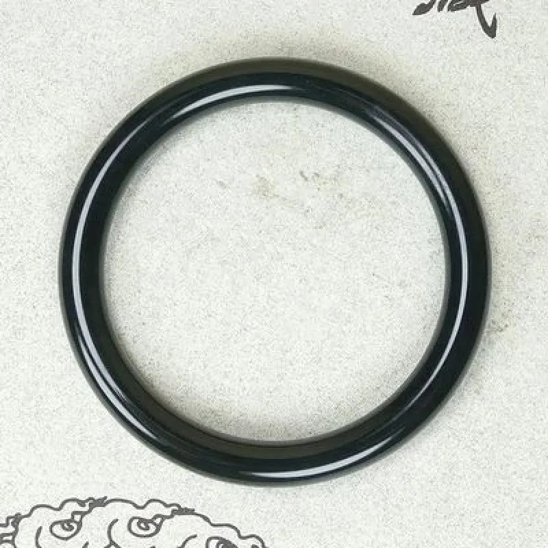 Hetian Jade Dark Round Bar Bracelet Elegant Princess Jewelry Best Mother Girlfriend