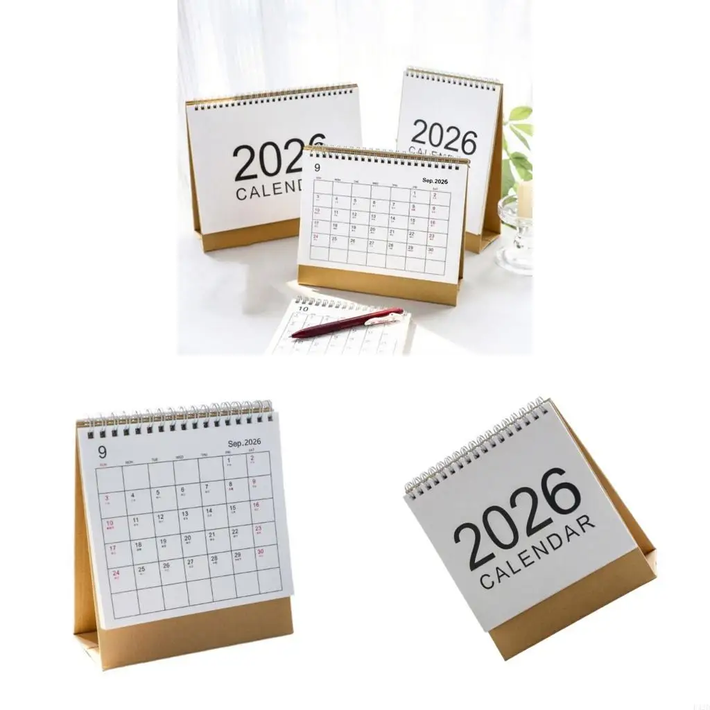 

F42D Настольный календарь на 2026 год, двухпроводной календарь с привязкой, настольный календарь, настольный календарь для школы