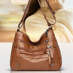 High Quality Women's Soft Leather Shoulder Bags Multi-Layer Classic Crossbody Bag Luxury Designer Handbag and Purse