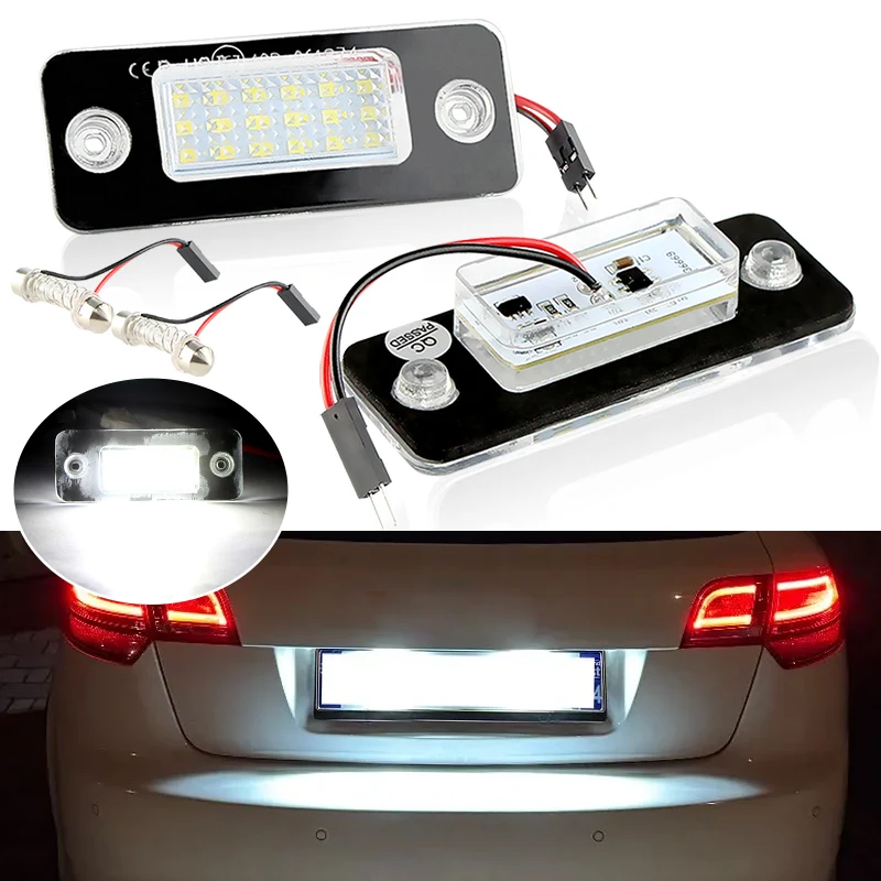2 Stück für Audi A8/S8 D3 LED-Kennzeichenbeleuchtung Nummernschildleuchte OEM # 4E0943021,4E0943022 weiße Autozubehörteile