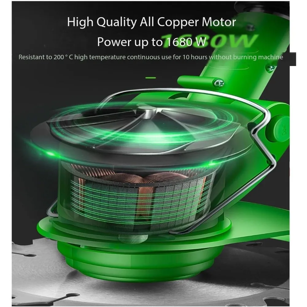 Tondeuse à gazon, désherbage multifonctionnel sans balais, petit désherbage domestique rechargeable au lithium, adapté aux jardins, villa