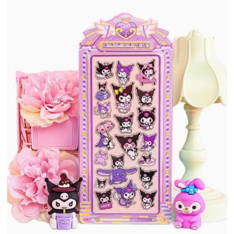 สติกเกอร์อะคริลิคตกแต่งลายการ์ตูนซานริโอ้ ปี 2025 สติกเกอร์สร้างสรรค์สำหรับเด็ก สมุดภาพ วัสดุตกแต่งฉาก