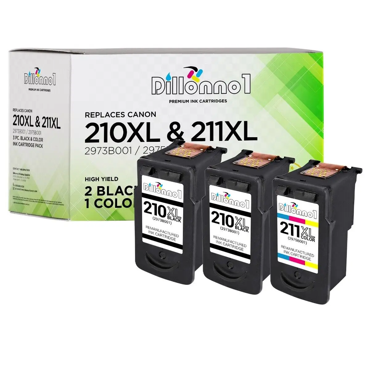 3PK PG-210XL CL-211XL Ink For Canon MP240 MP250 120ML