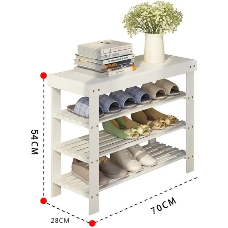 Simple Trending 3-Tier Stackable Shoe Rack, Expandable & Adjustable Shoe Shelf Storage Organizer
