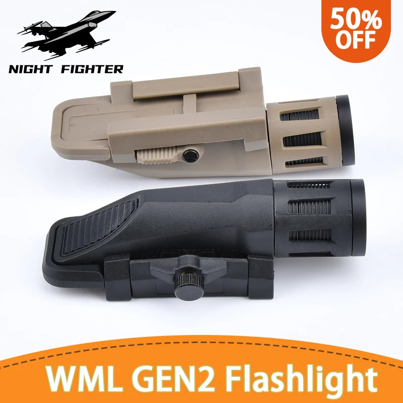 

WML White Gen2 Nylon APL Flashlight Pistol Scout Strobe Light Weapon Gun Airsoft Rifle Reconnaissance led 20MM Picatinny Rail