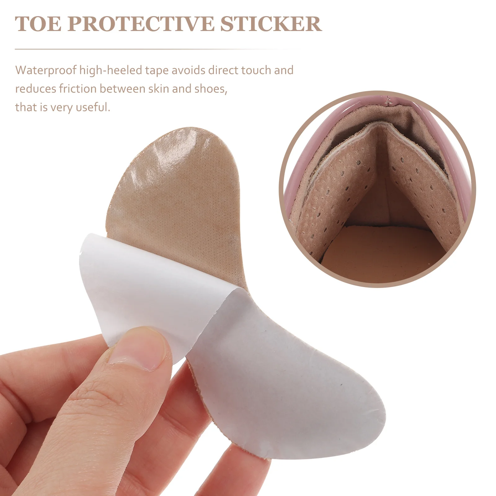 

6 Pcs Anti-wear Stickers Heel Protector Foot Protective Tape Toe Patch Anti-friction for Feet Foam Shoe Pads