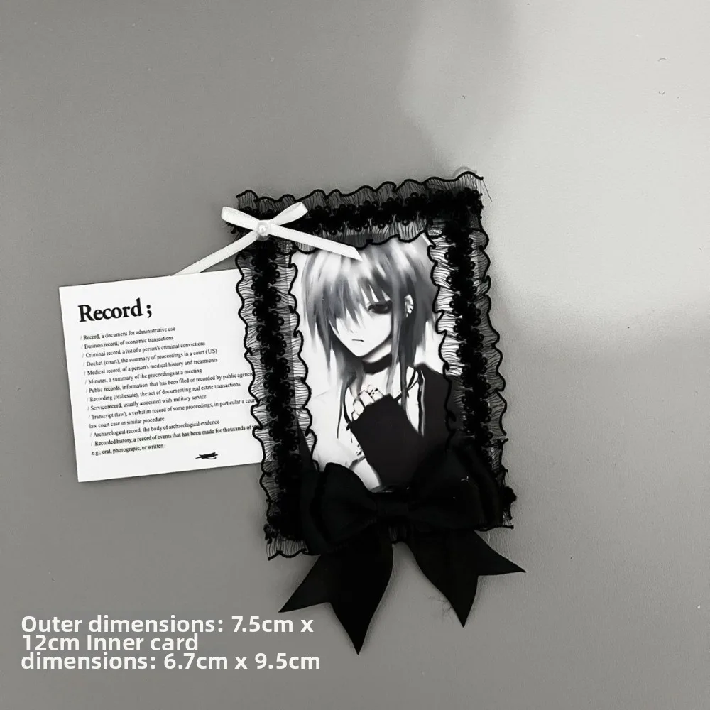 Trendy INS Style Lace Card Holder Lace Design Card Insert Anime Bag Charm Pendant Bag Charm Photocard Case Kpop Collection