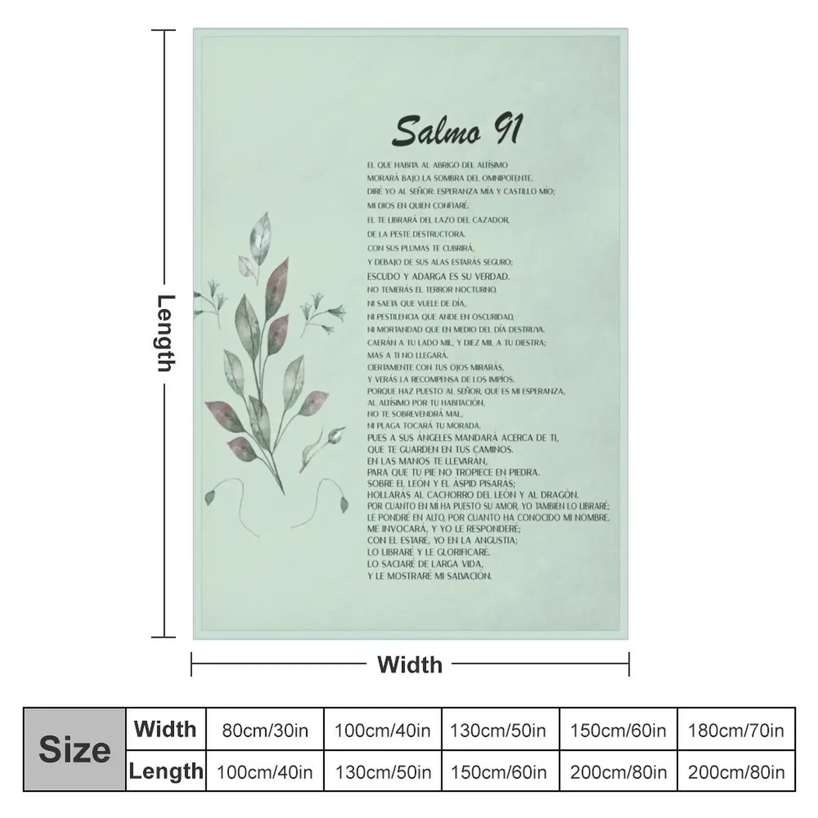 Salmo 91, Spanish Bible Verse Throw Blanket christmas decoration Warm Soft Plush Plaid Blankets For Baby Blankets