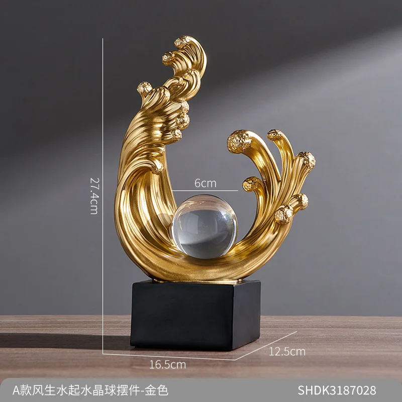 Zml feng shui water feature ornament - decorative piece for living room, office, or entryway