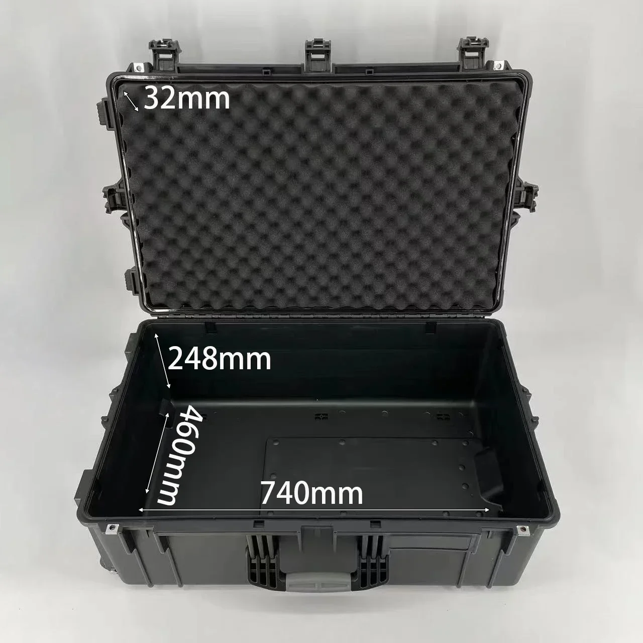 DPC135-1 Equipment Case Safe Durable Engineering Pp Large Plastic Portable Waterproof Case with Pull Rod 4 Wheels