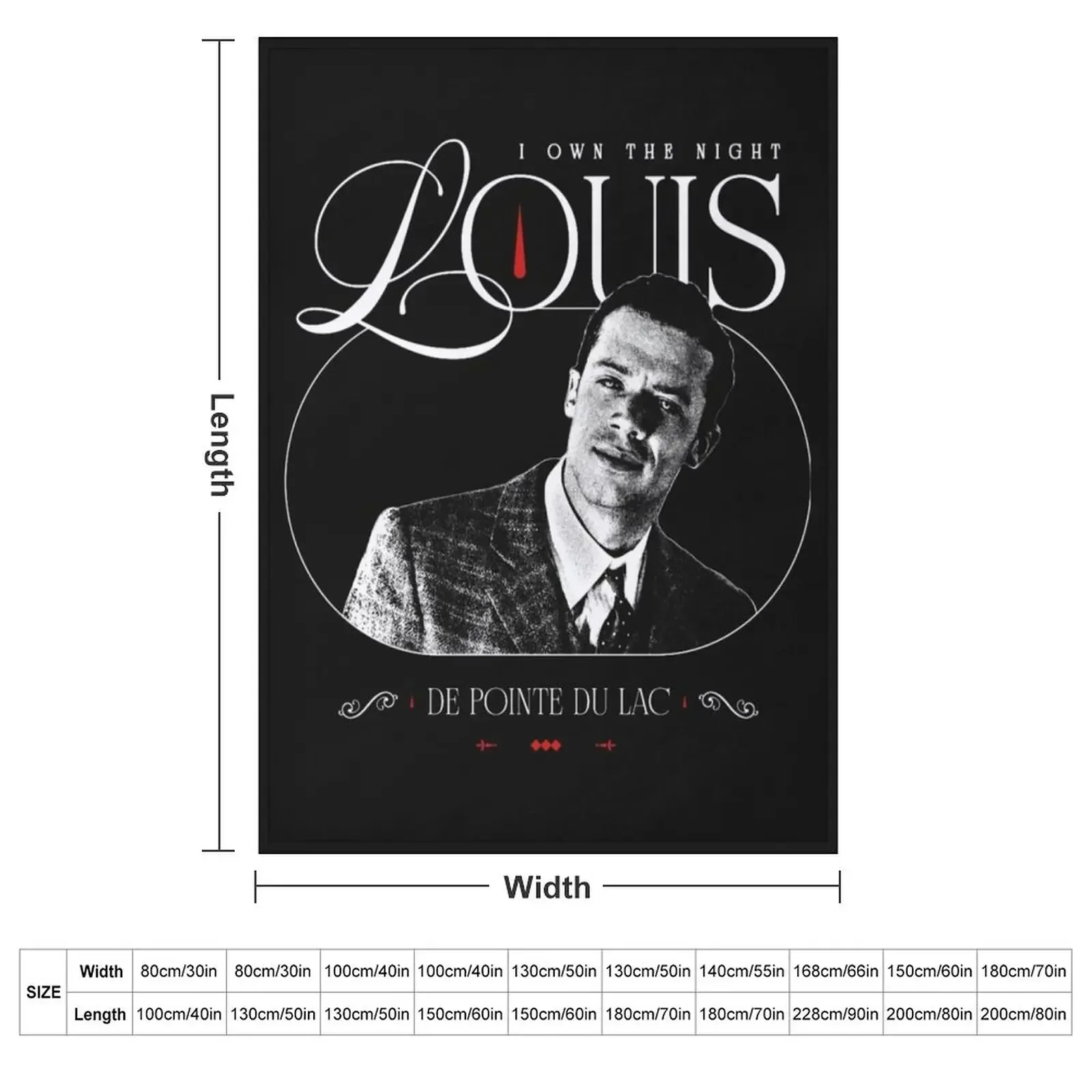 Louis De Pointe Du Lac I Own The Night Vintage For Men Throw Blanket Soft Beds Thermal Blankets For Bed Camping Blankets