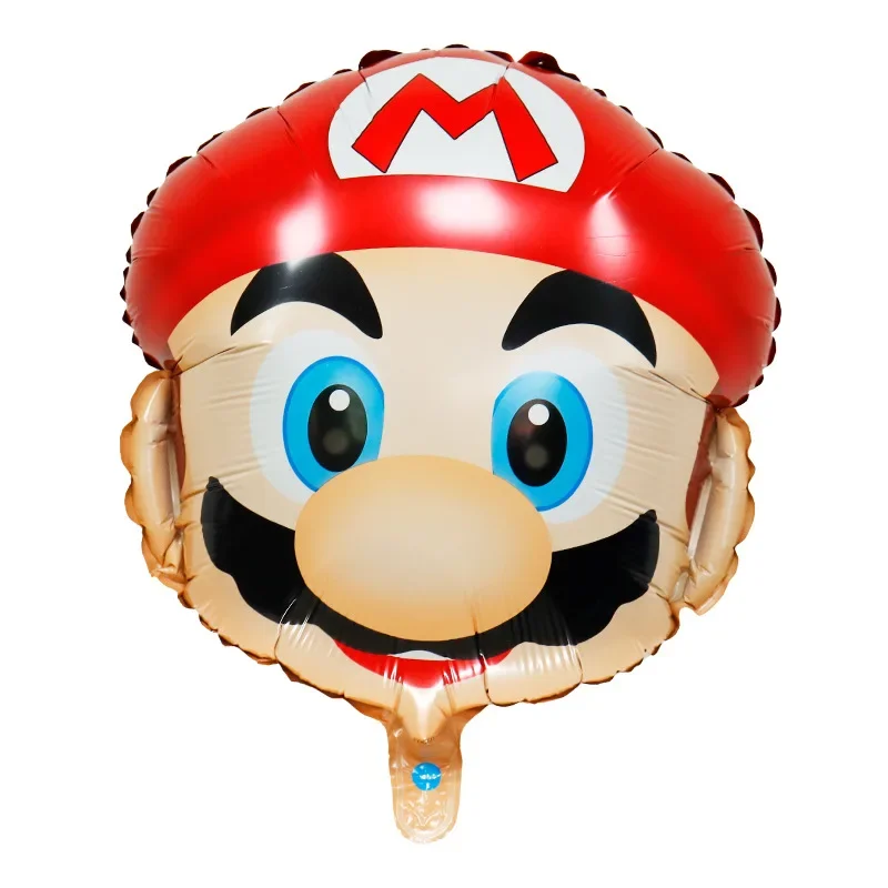 Super Mario Cartoon Latex Aluminum Film Balloon Children's Birthday Party Decoration Props Yoshi Peach Figure Balloon Toys Gifts