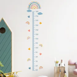 Rainbow Kids Growth Chart Wall Stickers Measure Height Record Ruler Baby Growth Chart Decals Bedroom Nursery Decoration Murals