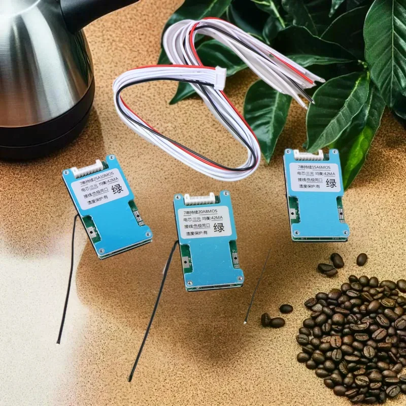 7S 24V 25A BMS لبطارية ليثيوم أيون - لوح حماية 18650 مع توازن درجة الحرارة للدراجة الإلكترونية/السكوتر الإلكتروني #4