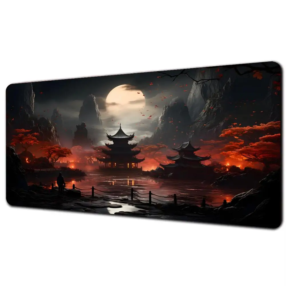 

Ancient buildings and Full moon scenery MTG Playmat Magic Card Battle Mat 35X60CM Desk mat tapete magic mtg Non-Slip Durable