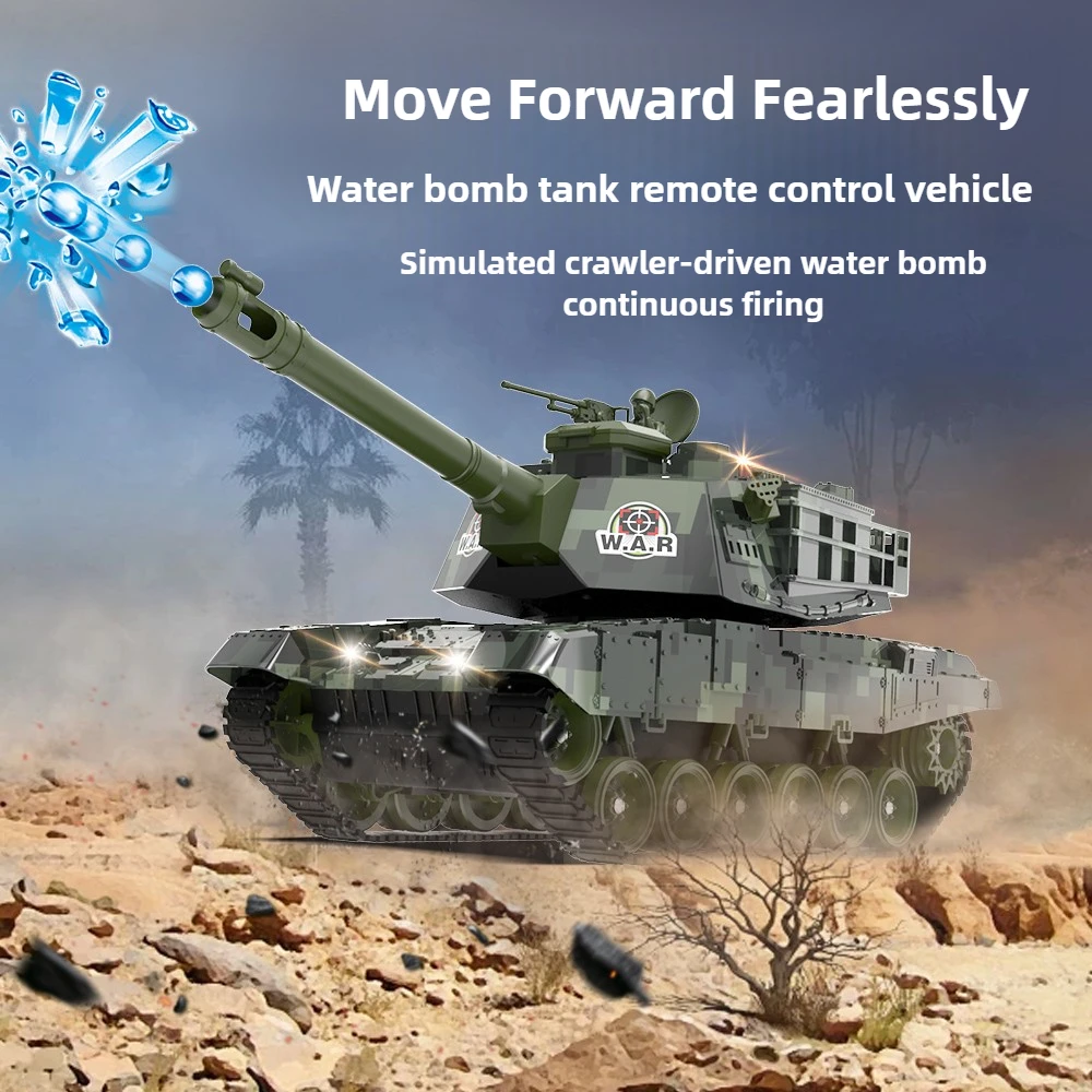 

JJRC RC Tank Car Launches Water Bombs Моделирование RC Гусеничный боевой танк 2,4G Электрический гусеничный автомобиль с дистанционным управлением Игрушечный автомобиль в подарок