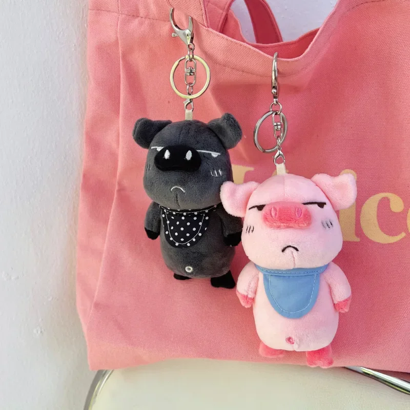 15cm New Creative Scarf Pig Plush Keychain Pendant Doll Cartoon Stuffed Animal Plush Toys Kids Couples Backpack Charm Gift