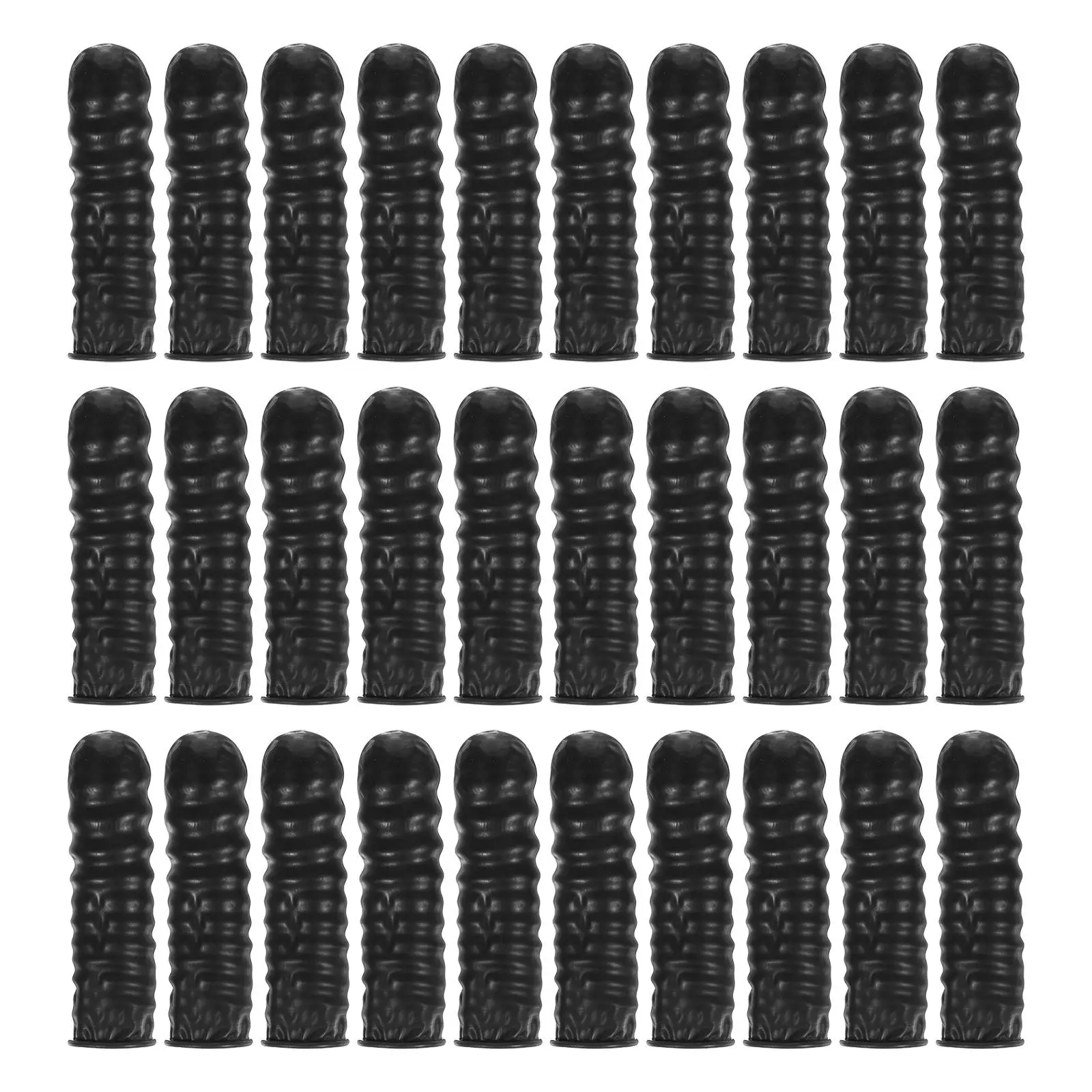 300Pcs Black Latex Finger Covers Thin Profile Tattoo Finger Gloves Non Slip Surface Precision Control Tattoo Artist Supplies
