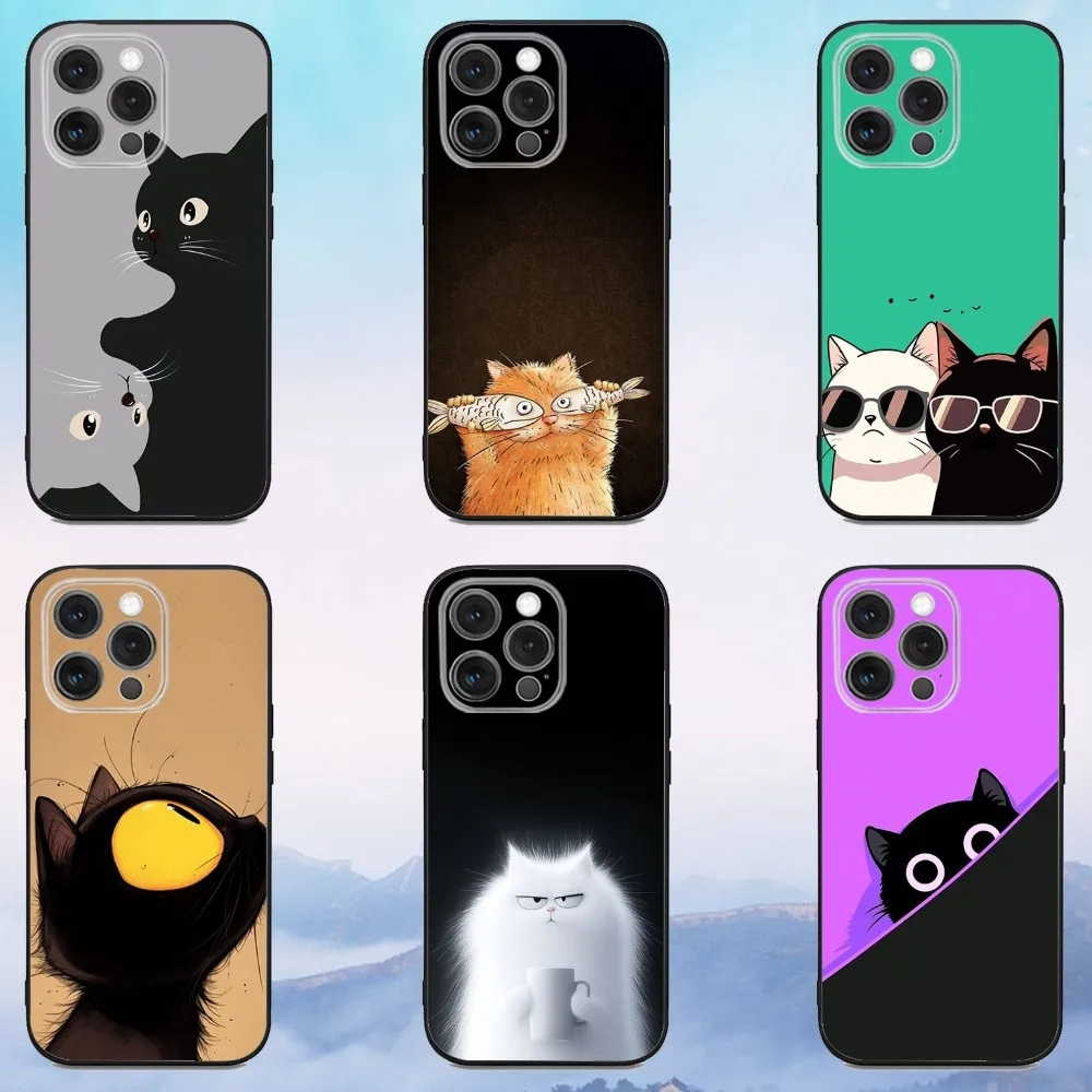 소프트 블랙 CAT ART 아이폰 케이스 이미지